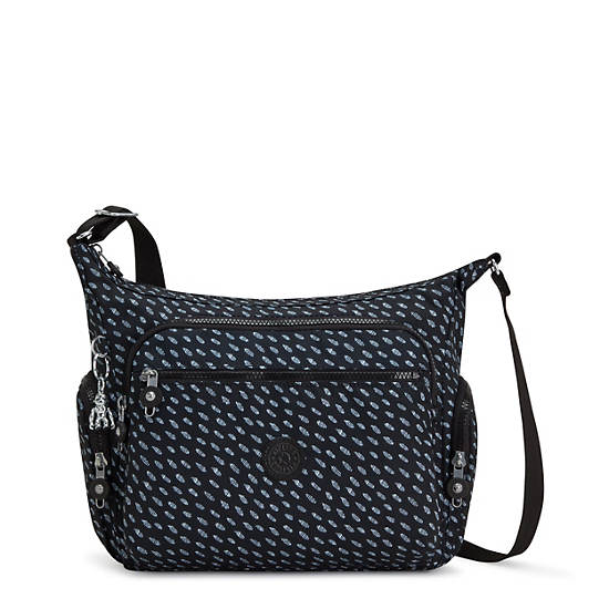 Kipling Gabbie Printed Crossbody Táska Fekete | HU 1161UZ